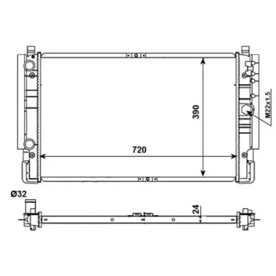 Radiator, racire motor NRF 509515