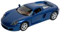 Mașinuță metalică Kinsmart - Porsche Carrera GT, 1:36, albastru