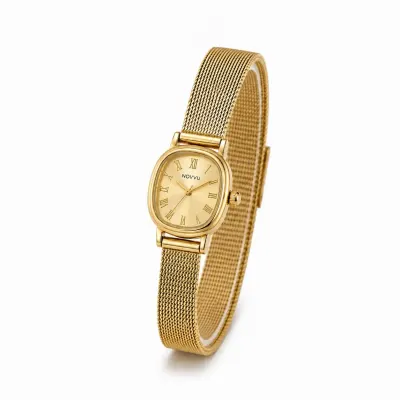 Ceas Vintage Slim Gold Reglabil