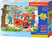 Puzzle Castorland din 20 XXL de piese - Pompierii salveaza un pisoi