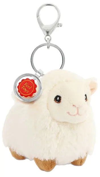 Jucărie de pluș cu clips Keel Toys Keeleco - Oaie, 12 cm