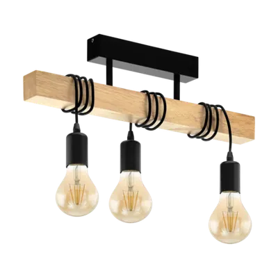 Lampa tavan TOWNSHEND negru, brown 220-240V,50/60Hz