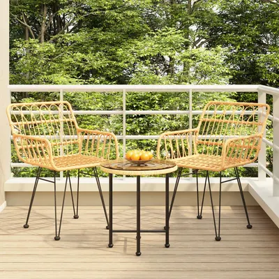 Gossi set mobilier de gradina, 3 piese, poliratan