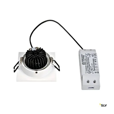 Set NEW TRIA LED DL SQUARE, alb mat, 6W, 2700K, 38°, incl. d