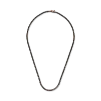 Colier tennis din aur roz-negru cu diamante negre de 2.3ct