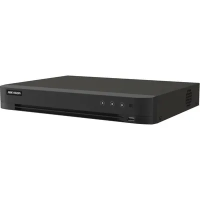 DVR 4 canale Turbo HD AcuSense Hikvision IDS-7204HTHI-M1/XT/4A+4/1ALM, 8MP, Audio bidirectional, Alarma, 1U