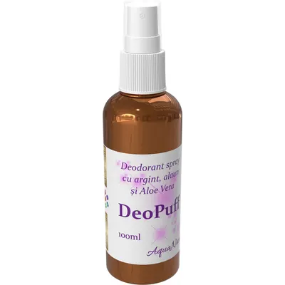 Deodorant Spray cu Argint, Alaun si Aloe Vera Deopuff 100ml