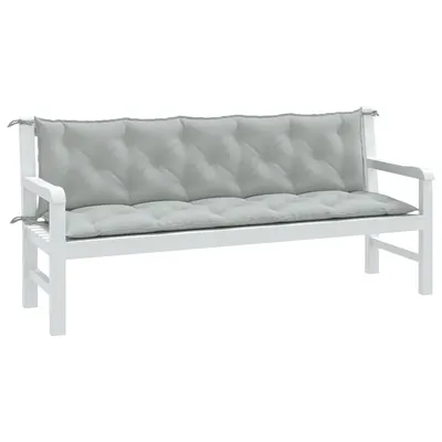 vidaXL Pernă bancă de grădină 2db melanj gri deschis 180x50x7cm textil