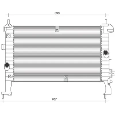 Radiator, racire motor MAGNETI MARELLI 350213972000