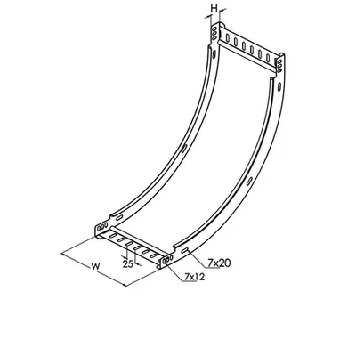 Unghi flexibil interior-exterior jgheab metalic – imbinare clasica 50 35 0.7