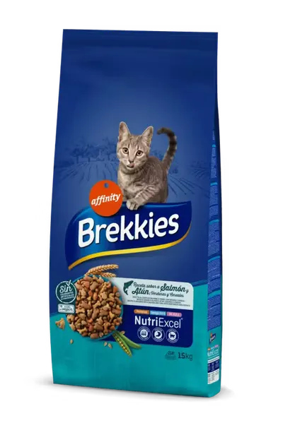 Hrana uscata pisici, Brekkies NutriExcel Cat Somon & Ton, 15 kg