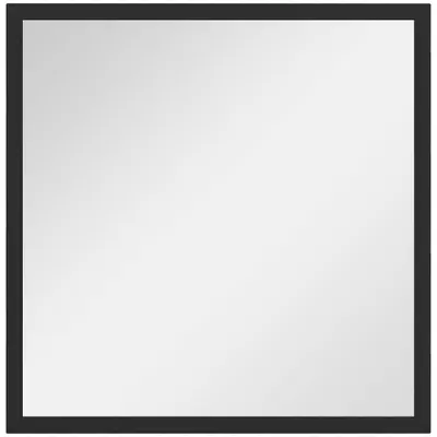 HOMCOM OGLINDĂ MURALĂ PĂTRATĂ 50 x 50 cm, cadru din lemn negru, ideală pentru baie, living sau dormitor | Aosom Romania