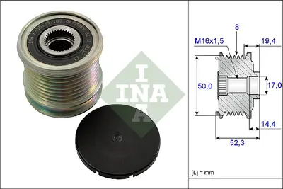 Fulie alternator MERCEDES G (W463), GL (X164), M (W164), R (W251, V251) 3.0D dupa 2005
