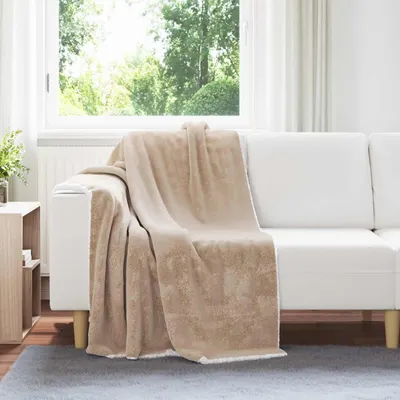 vidaXL Pătură Culoare Cămilă 130 x 150 cm 1 kg Molton