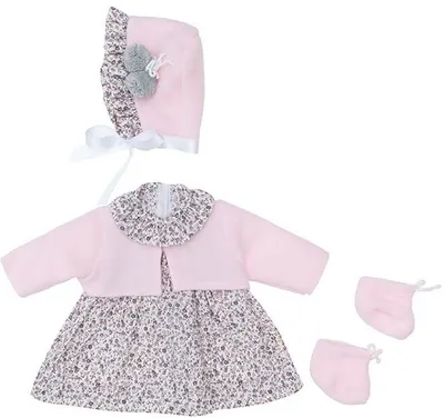 Haine pentru păpuși Asi Dolls - Lea, rochie, pălărie și șosete, 46 cm