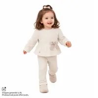 Costumas copii Chicco, bluza si colanti, bej cu model, 00083-69MC