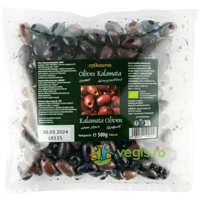Masline Kalamata fara Samburi Ecologice/Bio 500g