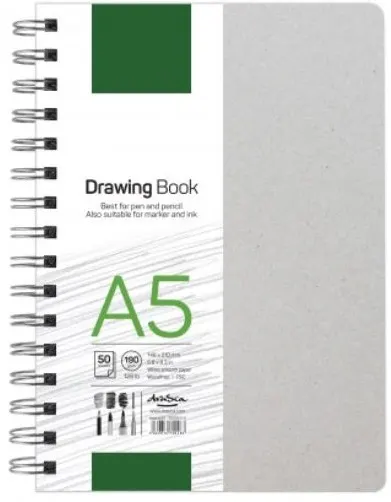 Caiet de schite Drasca Drawing book, 190g, 50 file, A5
