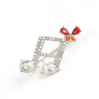 Brosa martisor nota muzicala cu pietre