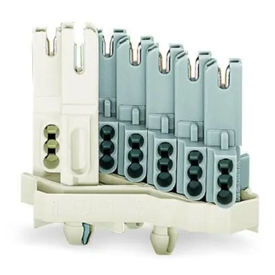 Female connector; with direct ground contact; 5-pole; 1,00 mm²; white