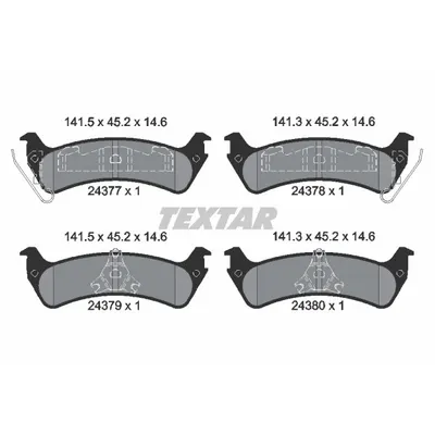 Set placute frana, frana disc TEXTAR 2437701