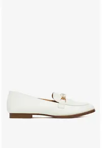 Mocasini Material Sintetic - Culoare Alb - Alb