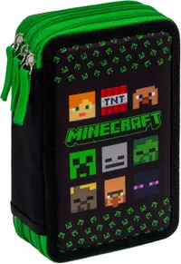 Penar cu rechizite Astra Minecraft - 3 fermoare