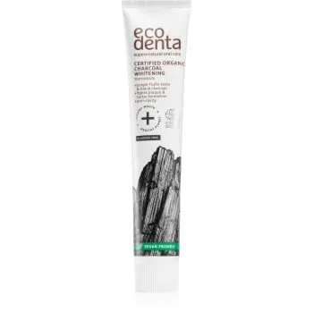 Ecodenta Certified Organic Charcoal whitening pasta de dinti pentru albire cu cărbune activ