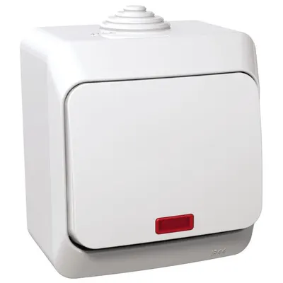Intrerupator cap scara cu indicator luminos Schneider Cedar WDE000561, alb