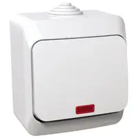 Intrerupator cap scara cu indicator luminos Schneider Cedar WDE000561, alb