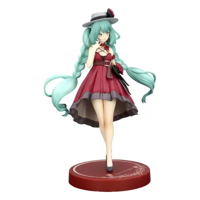 Figurina Hatsune Miku Trio-Try-iT PVC - Hatsune Miku Outing Dress Red Color Ver. 19 cm