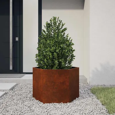 vidaXL Jardinieră, ruginiu, 60x60x45 cm, oțel corten