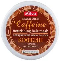 Milva Mască hrănitoare pentru păr cu cafeină și ulei de piersici, 250 ml