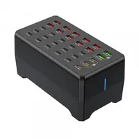 Incarcator Statie OEM WLX-268F, 150W, 3A, 12 x USB-A - 18 x USB-C, Gri