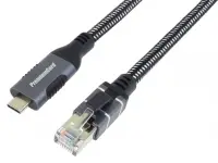 Cablu de retea USB 3.1 type C la RJ45 LAN Cat.6 FTP T-T 3m, ku31net3