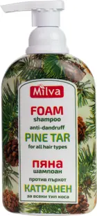 Milva Spumă-șampon pentru păr, gudron, 300 ml
