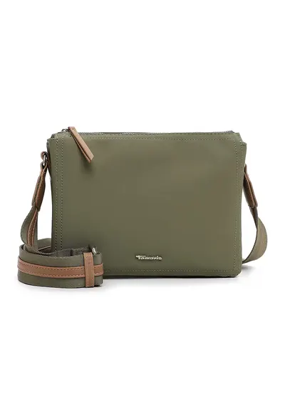 Geanta crossbody cu trei compartimente - Kaki