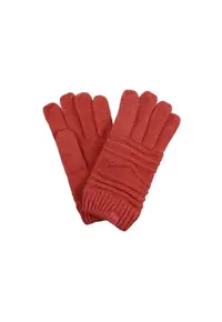 Manusi dama S/M - rosii - material elastic - sezon toamna-iarna - poliester