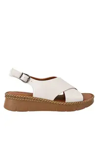 Sandale casual - dama - KL60020D alb - piele naturala - Alb