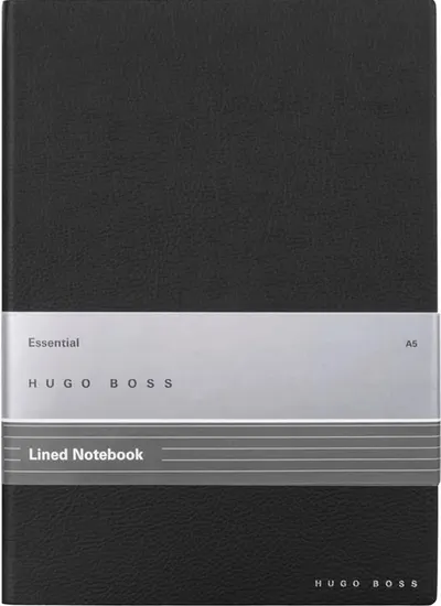 Caiet Hugo Boss Essential Storyline - A5, cu rânduri, negru