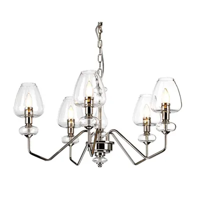 Corp de iluminat suspendat, lustra Armand 5 Light Chandelier – Polished Nickel