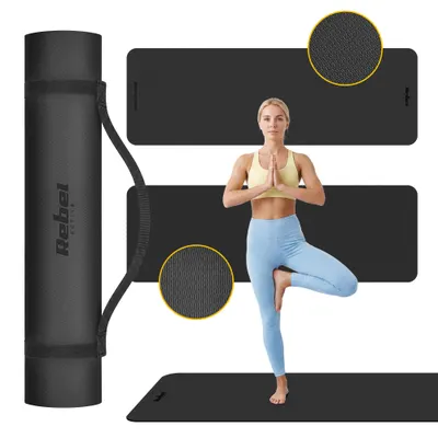 Saltea de gimnastică pentru yoga pilates fitness 6mm carimat REBEL