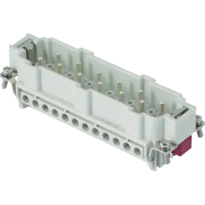 Conector Tata - 104x27 - 10p + 2p (aux) + E 16a 830v / 8kv / 3 - Șurub Connection - cu Plate - Gri