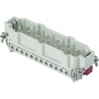 Conector Tata - 104x27 - 10p + 2p (aux) + E 16a 830v / 8kv / 3 - Șurub Connection - cu Plate - Gri