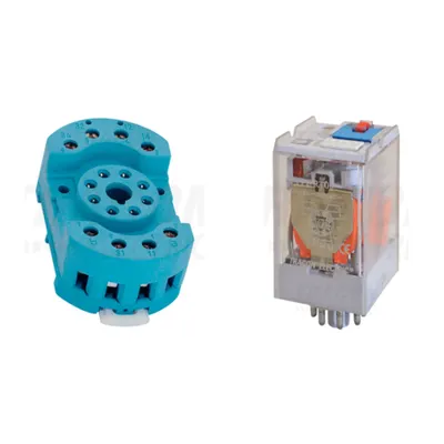 Pachet Soclu Releu RS90-22 + Releu Industrial RT08 48AC - Control Puternic 48V