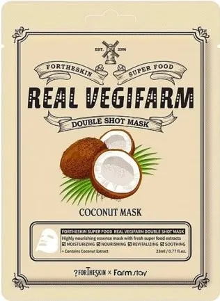 Fortheskin Real Vegifarm Mască facială cu cocos, 23 ml