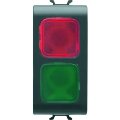 Lampa de semnalizare dubla - RED/GREEN - 1 MODULE - BLACK - CHORUS