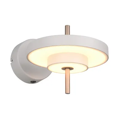 Aplică de perete fildeș LED cu structură flexibilă/cu intensitate reglabilă ø 20 cm Keaton – Trio