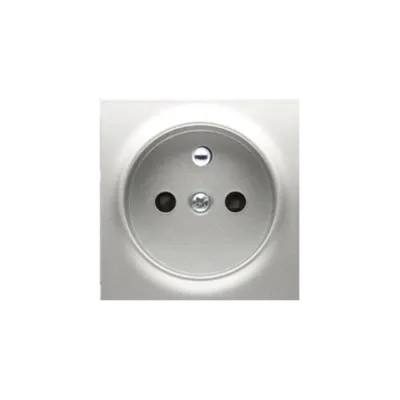 Carcasa pentru priza simpla, silver mat metalic
