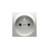 Carcasa pentru priza simpla, silver mat metalic